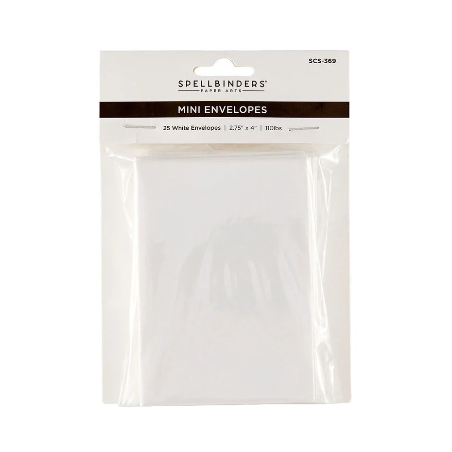Spellbinders, Mini Envelopes, White, 25 pcs - SCS-369