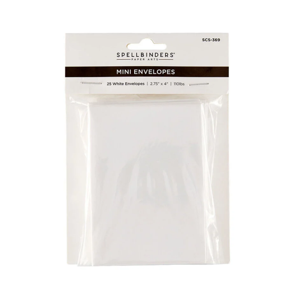Spellbinders, Mini Envelopes, White, 25 pcs - SCS-369