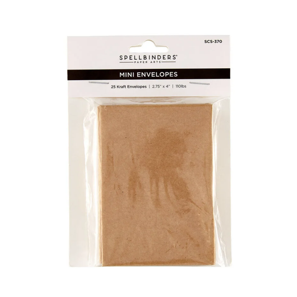 Spellbinders, Mini Envelopes, Kraft, 25 pcs - SCS-370