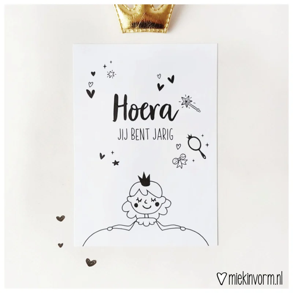 Miek in Vorm, Kaart, Hoera jij bent jarig