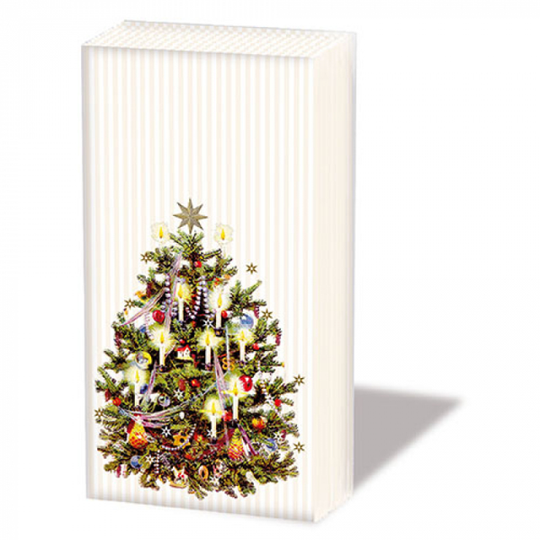 Ambiente, Zakdoekjes, X-mas Tree, Cream  - 32215345
