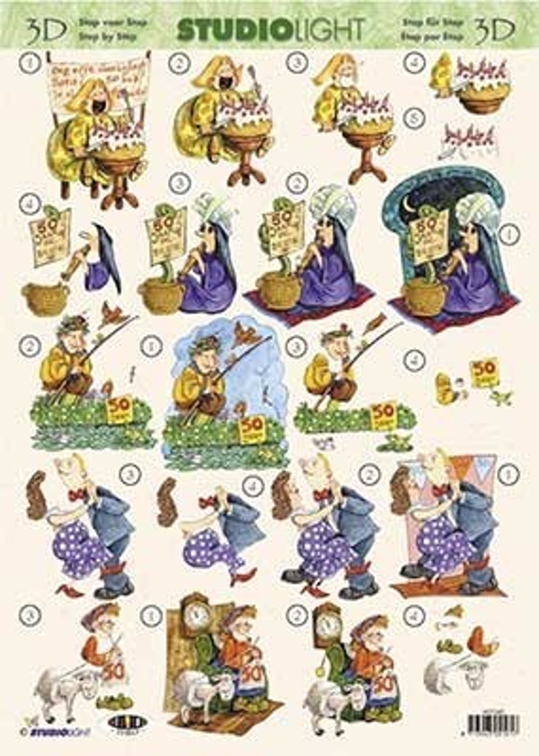 Studiolight, 3D Knipvel, Mini, Sarah/Abraham - MIT045