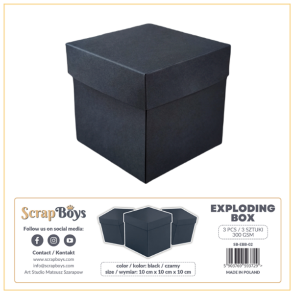 Scrapboys, Exploding Box, Black - SB-EBB-02