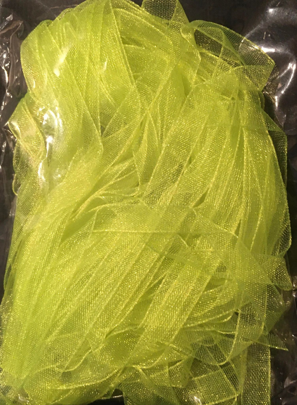 Organzalint, Neon Geel , 6 mm, 10 meter