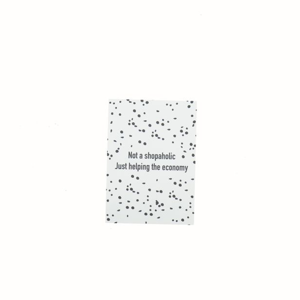 Wenskaart, Not a Shopaholic , A6 formaat