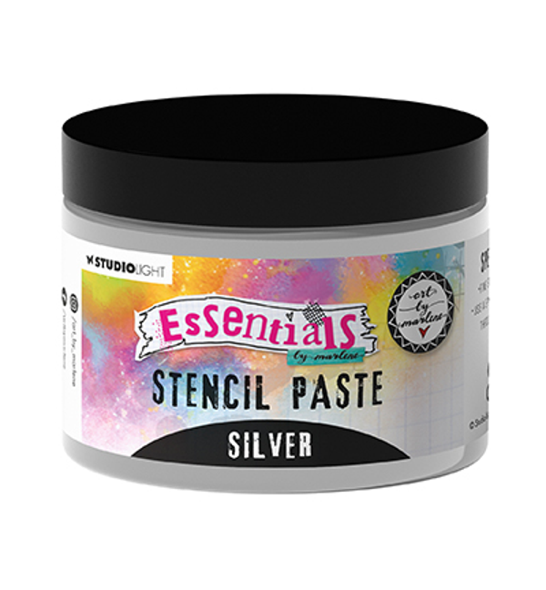 Art by Marlene, Essentials, Stencil Paste, Silver Metallic - ABM-ES-PASTE04