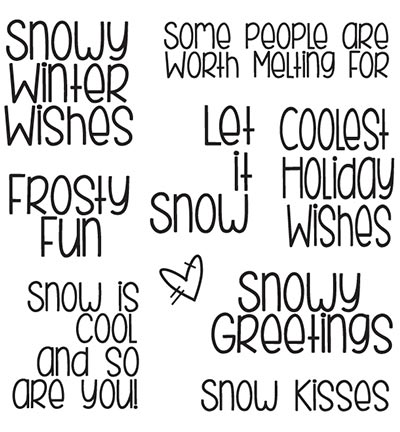 C.C Designs, Clear Stamp, Snowman Sentiments