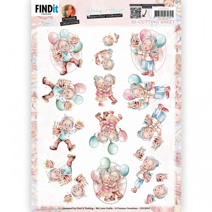 Yvonne Creations, 3D Knipvel, Young at Heart, Party - CD12053