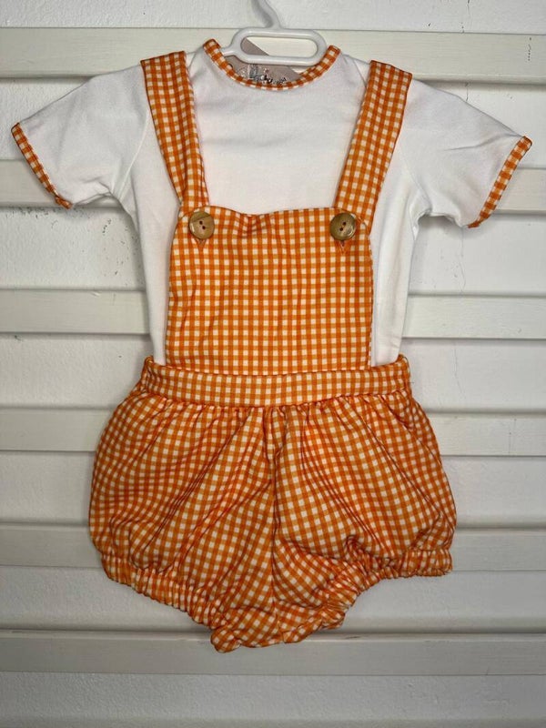 Conjunto Vichy naranja