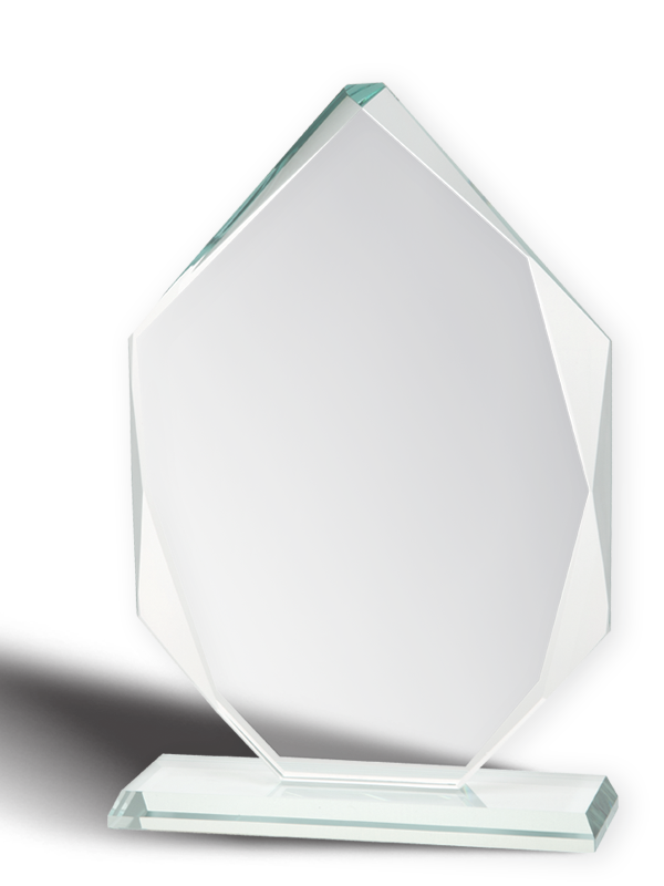 Glastrophäe Hexagone "G6049"