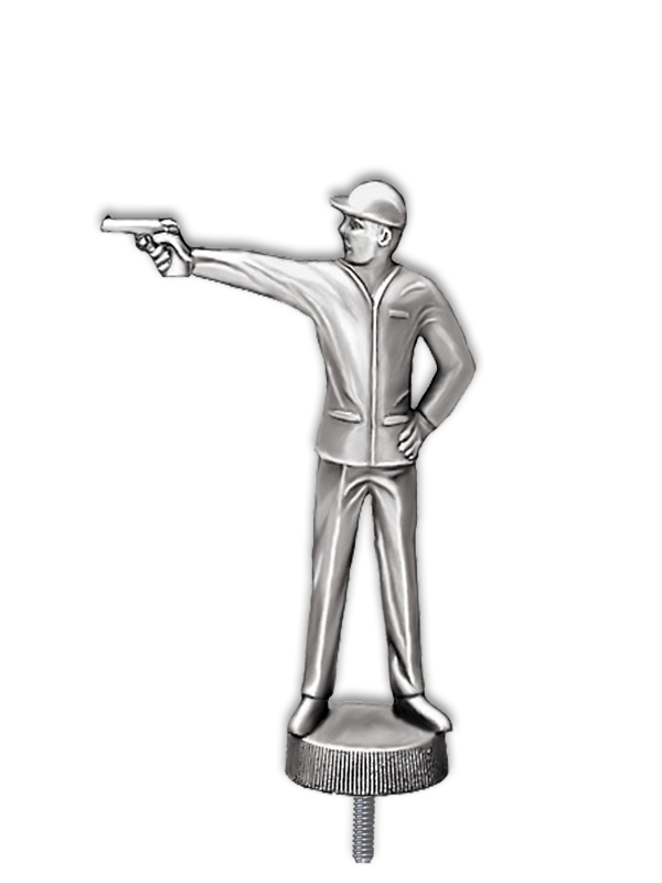 Metallfigur Sportschütze Pistole - F029
