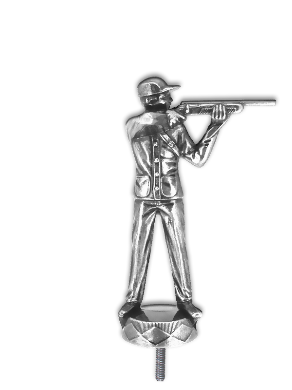 Metallfigur Sportschütze Gewehr - F030
