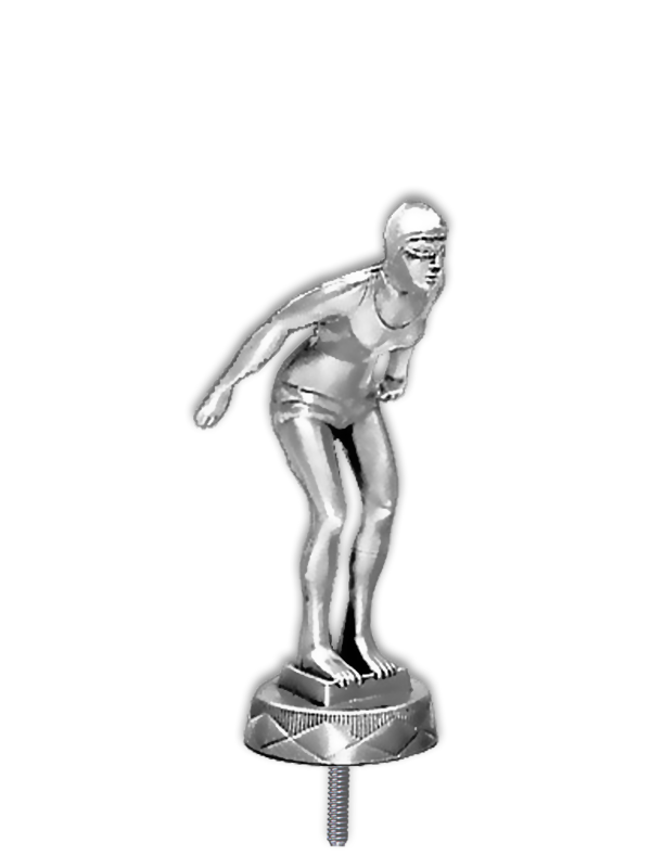 Metallfigur Schwimmerin - F026