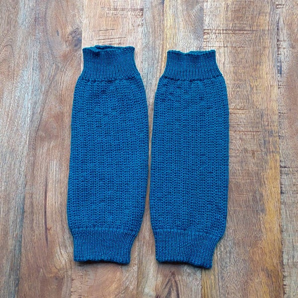 Beenwarmers petrolblauw kids