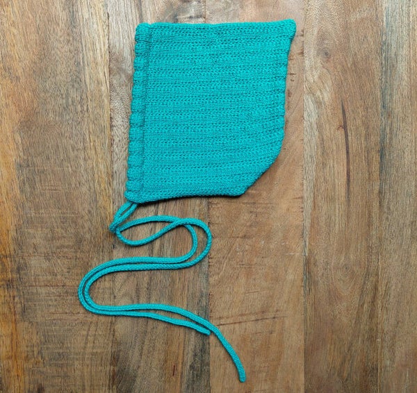 Mutsje streep turquoise 0-3 maanden