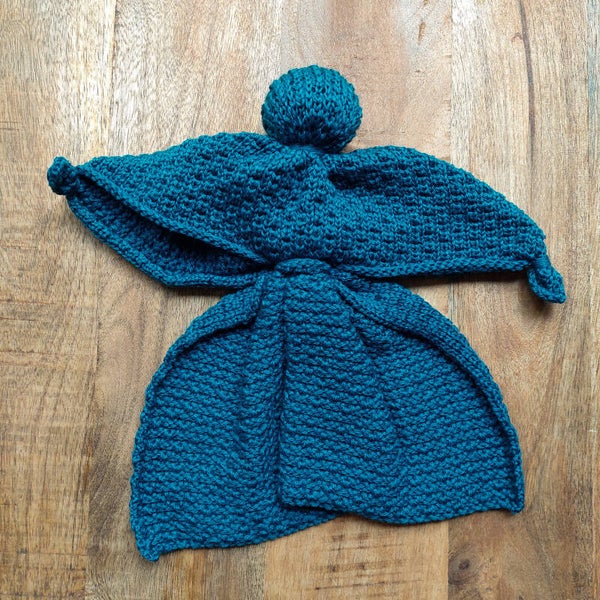 Knuffelpopje petrolblauw