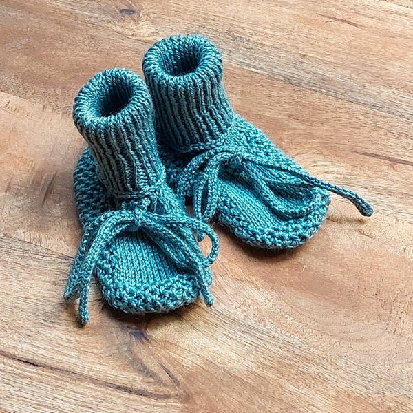 Doris slofjes oceaan blauw 6-12 maanden