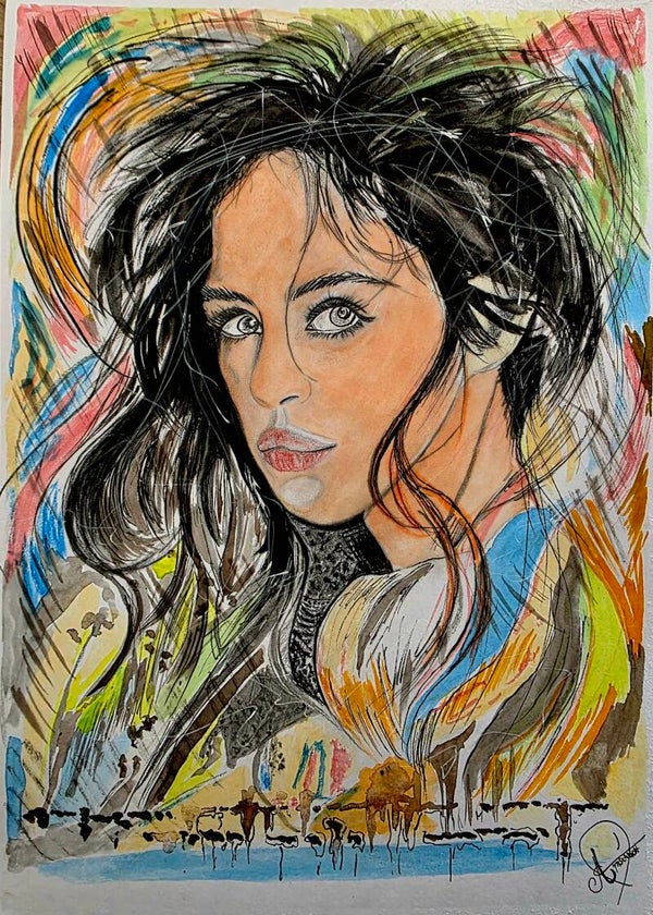 Colorful dynamism of a Women