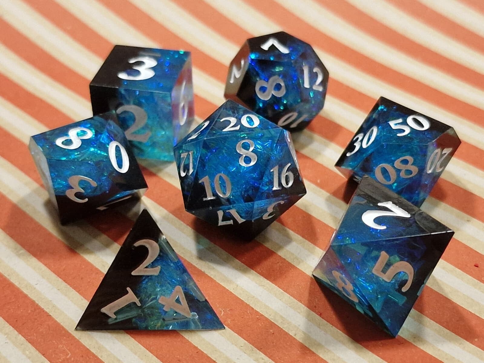 Winter night dice set