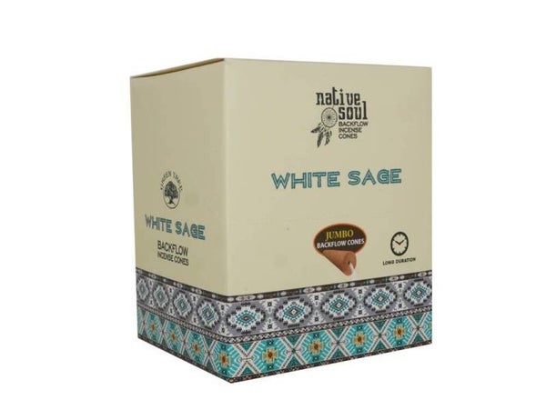 White Sage Jumbo Backflow Incense Cones.