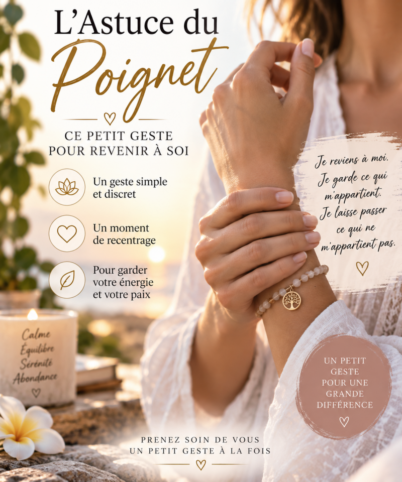 L’Astuce du Poignet : un geste simple pour se recentrer Soif De Vie