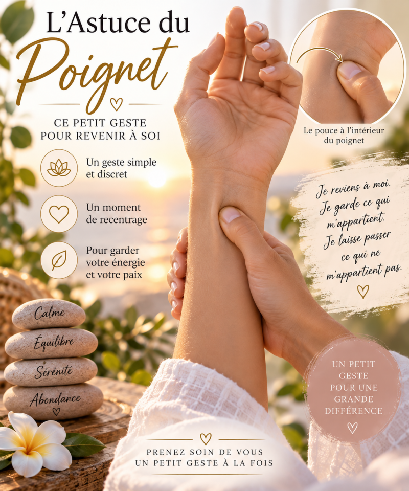 L’Astuce du Poignet : un geste simple pour se recentrer Soiif De Vie 