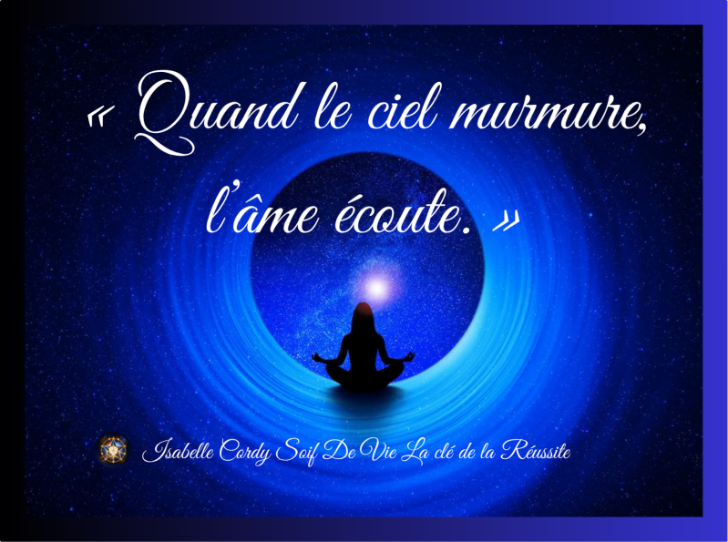 Dans le tumulte de nos journées, nous oublions parfois que nous sommes guidés, aimés, entourés. Les messages célestes sont comme des souffles d’amour et de lumière qui viennent nous rappeler l’essentiel : Tu n’es jamais seul(e). L’Univers veille. Ton âme 
