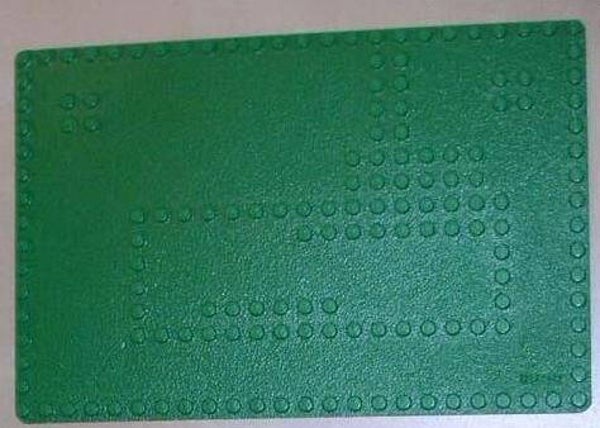 Green Baseplate 16 x 24 with Set 080 Small White House Stud Pattern