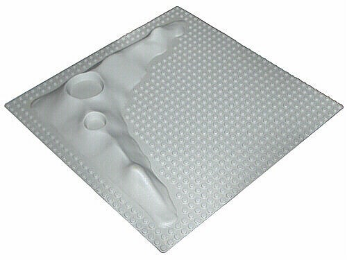 Light Gray Baseplate, Raised 32 x 32 Crater Plate without Crater Studs