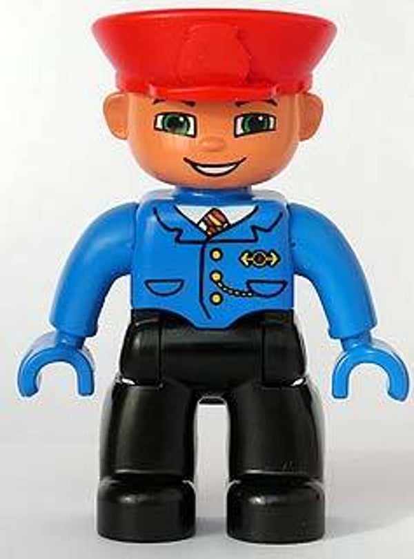 Duplo Figure Lego Ville, Male Train Conductor