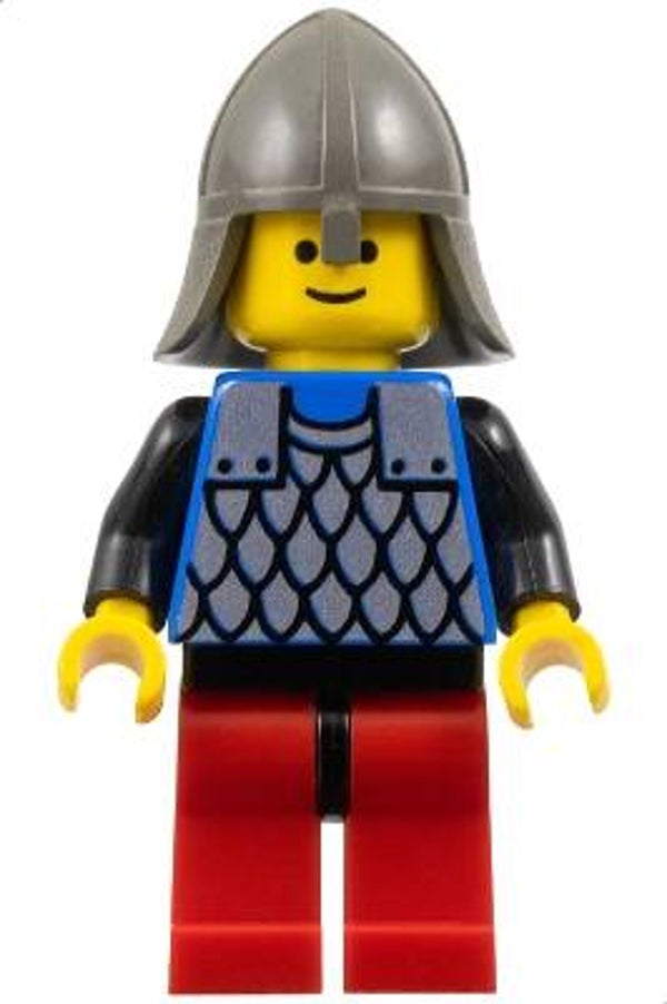 Scale Mail - Blue, Red Legs with Black Hips, Dark Gray Neck-Protector