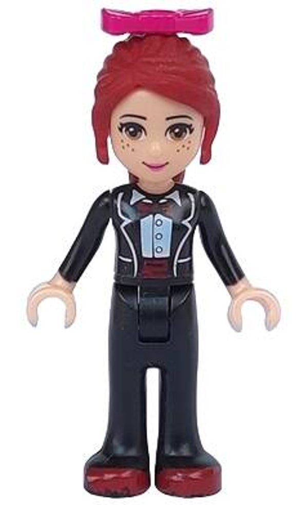 Friends Mia - Black Trousers, Black Formal Jacket with Bow Tie