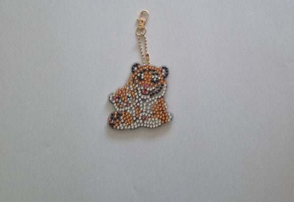MAMA EN BABY TIJGER SLEUTELHANGER