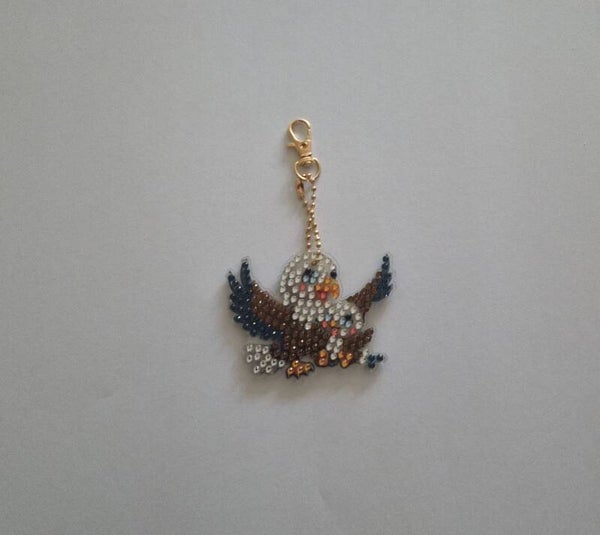 MAMA EN BABY VOGEL SLEUTELHANGER