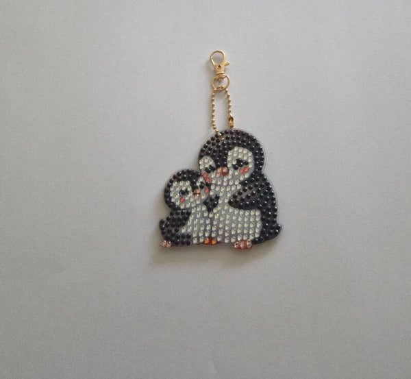 MAMA EN BABY PINGUIN SLEUTELHANGER