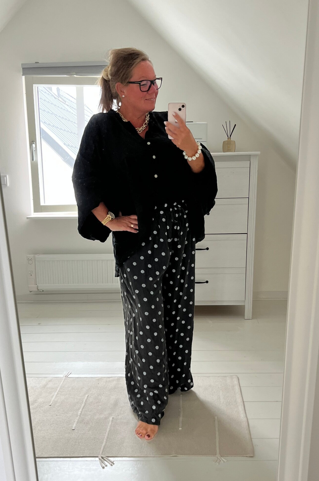 Blus oversize svart
