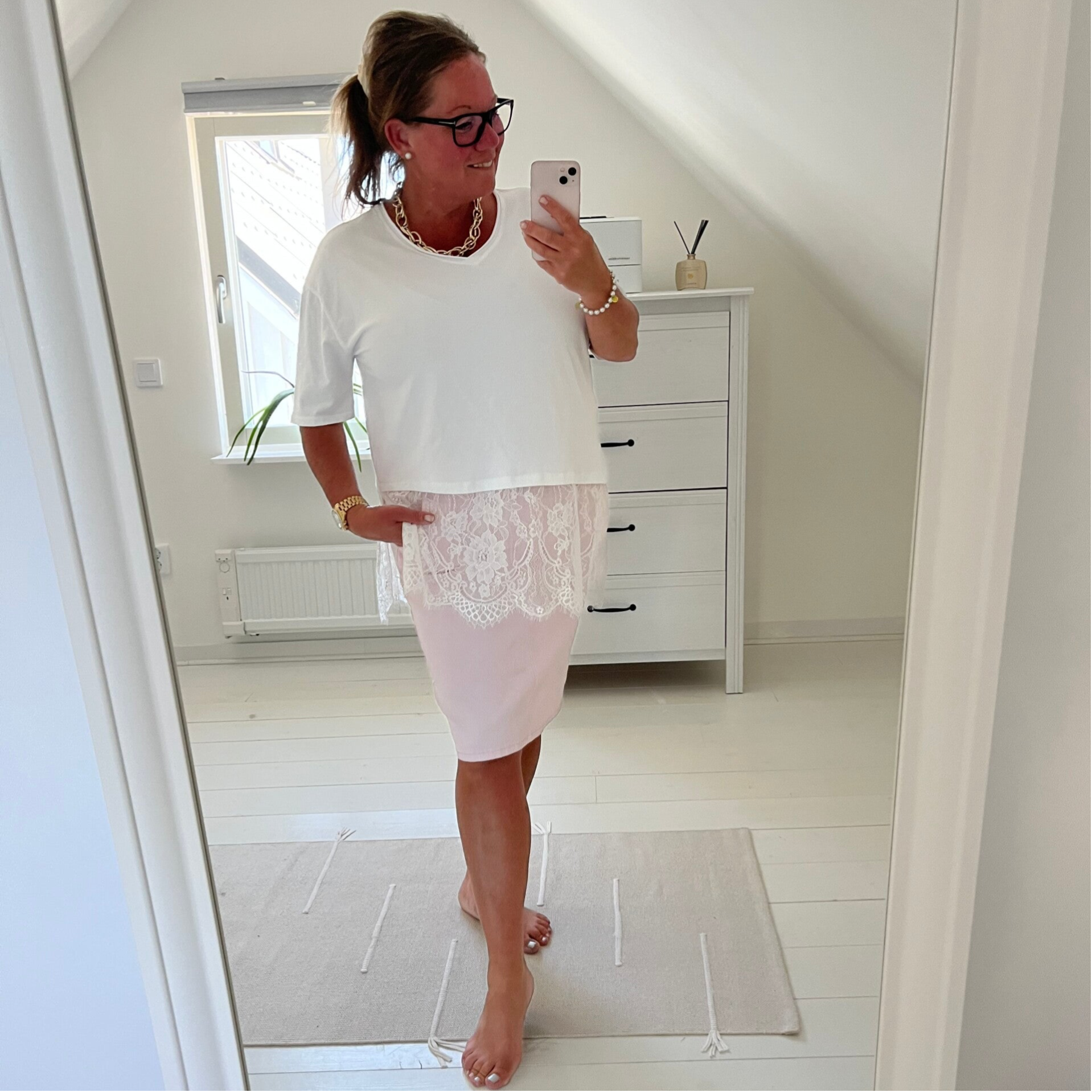 Magisk kjol kort rosa