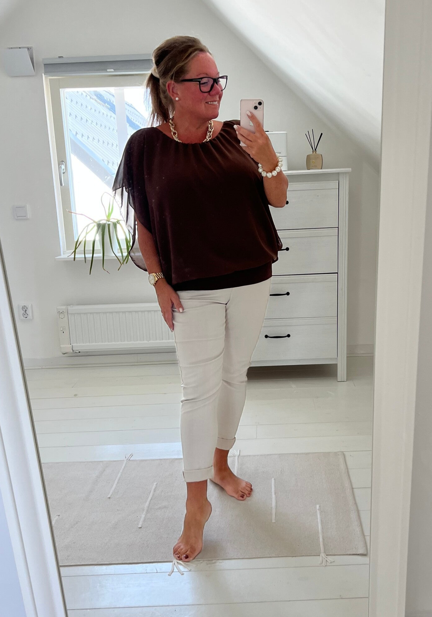 Chiffonblus brun