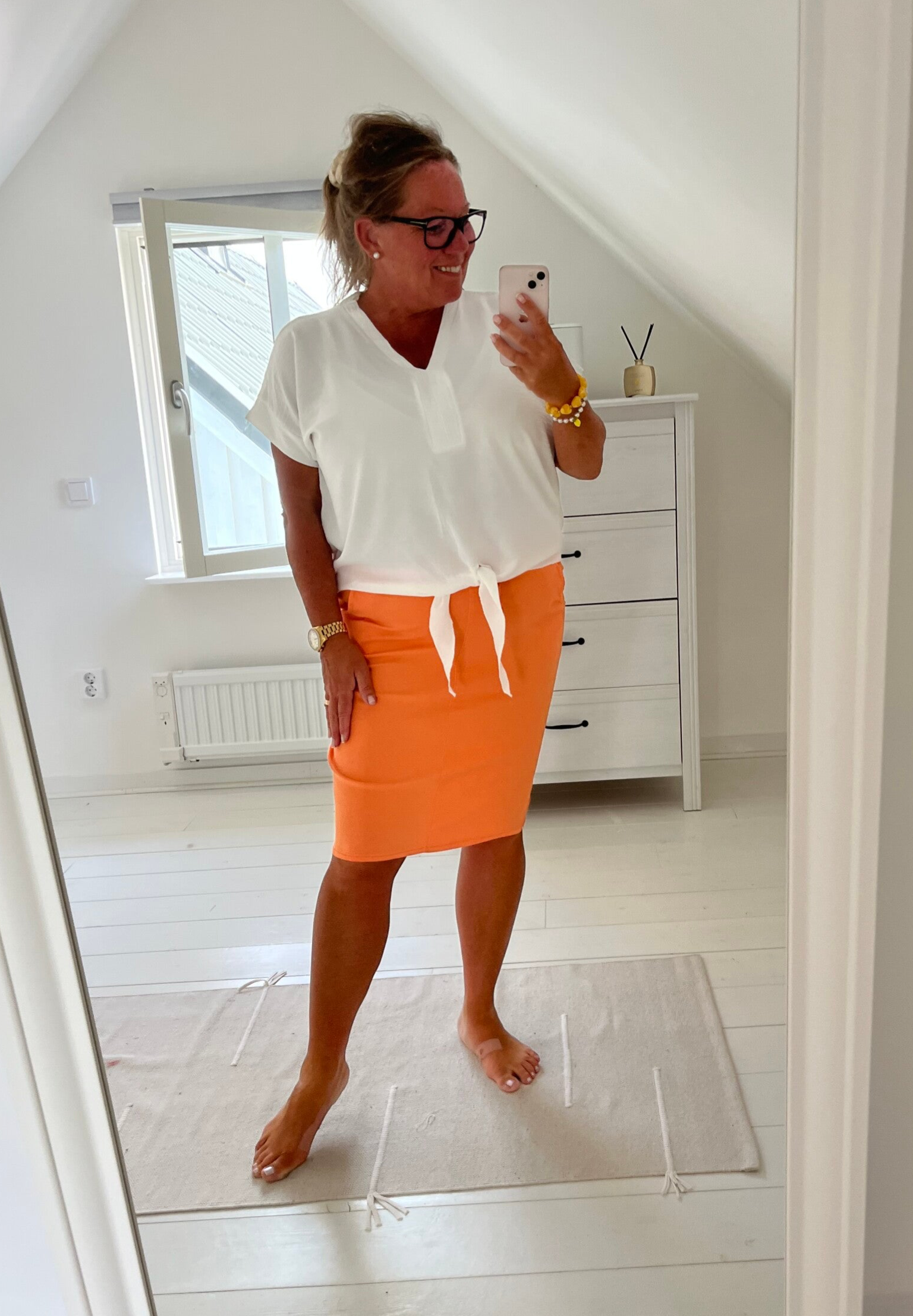 Magisk kjol kort orange