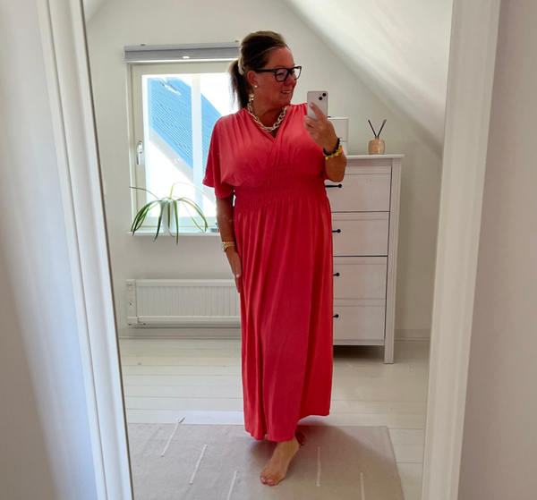 Långklänning rosa