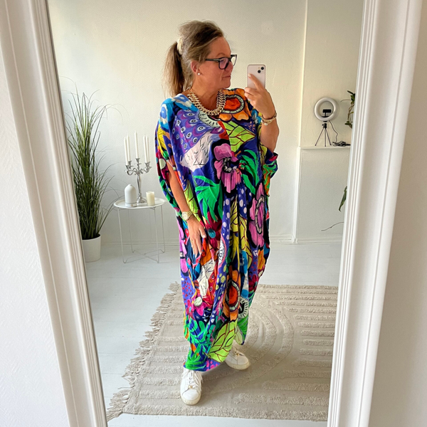 Mångfärgad oversize klänning