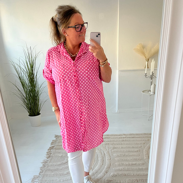 Prickig långskjorta rosa