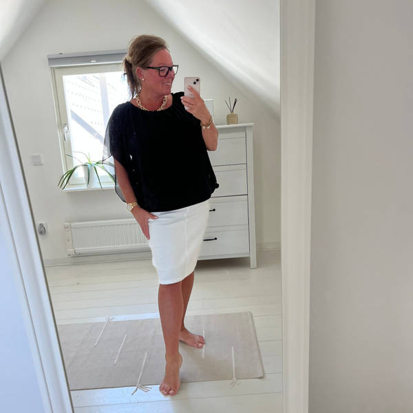 Chiffonblus svart