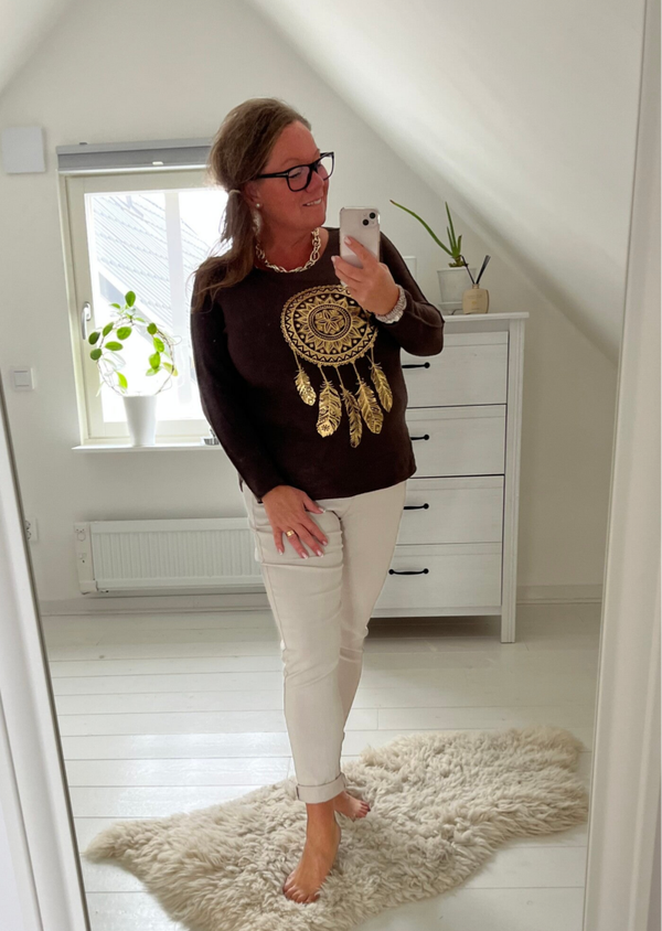 Tröja drömfångare brun