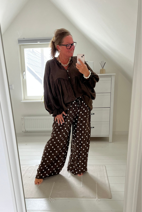 Blus oversize brun