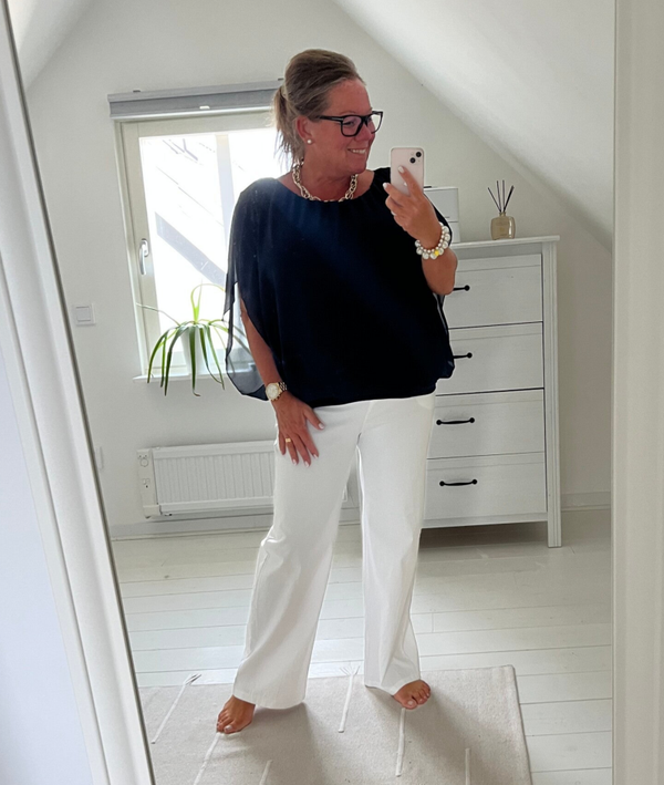 Chiffonblus svart