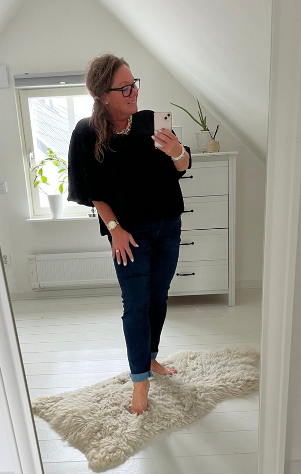 Jeggings mörkblå tvätt