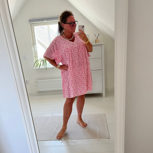 Sommar tunika / klänning cerise