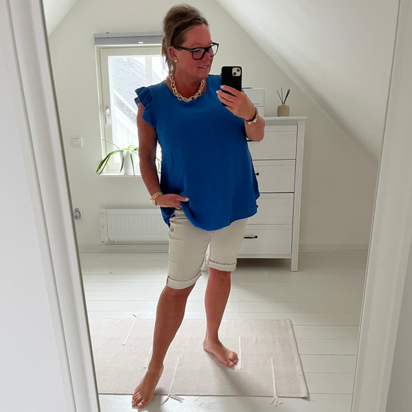 A-formad topp blå
