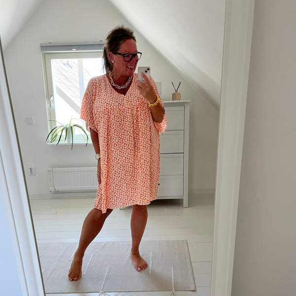 Sommar tunika / klänning orange